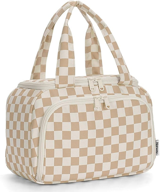 Narwey Large Travel Toiletry Bag for Traveling Women, Wide-open Travel Bag for Toiletries, Cosmetic Make Up Makeup Bag Org...