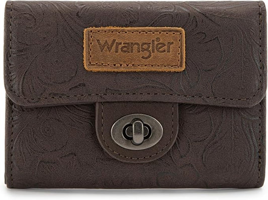 Montana West X Wrangler Small Wallets for Women Trifold Western Floral Women's Wallets Card Cases & Money Organizers with ...