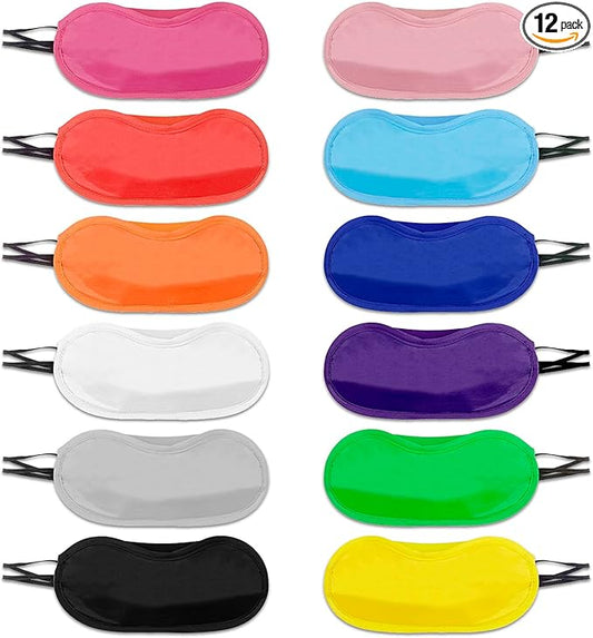 12pcs Eye Mask Sleep Masks Blindfolds Multicolor Sleeping Mask Blindfold Eye Cover Team Building Games Party with Nose Pad...