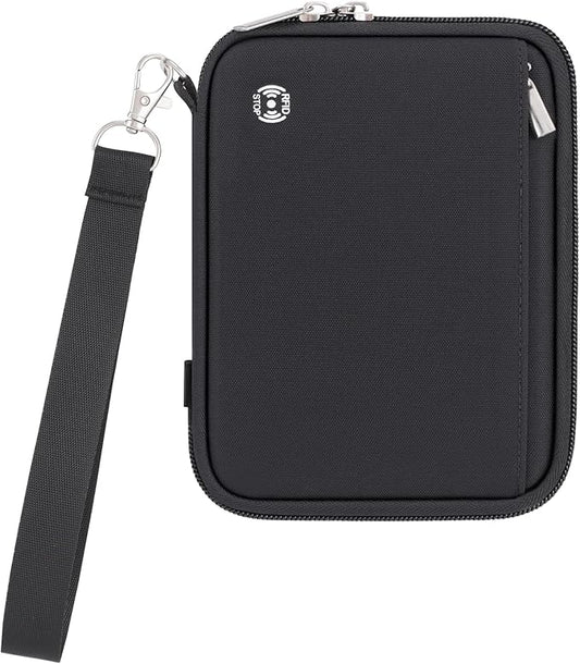 WALNEW Passport Holder Family for 4, RFID Blocking Travel Wallet Women Men, Lightweight Zipper Document Organizer Pouch Ba...