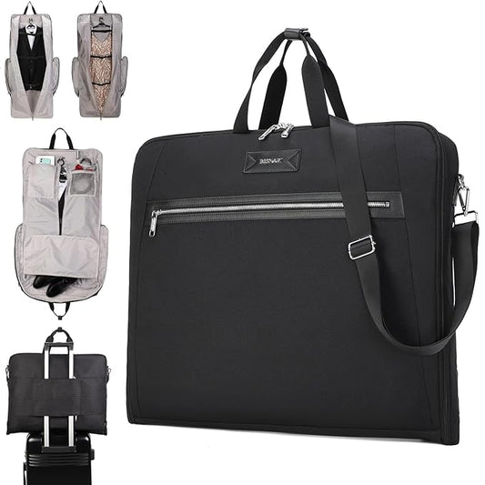BE SMART Waterproof Foldable Garment Bags for Travel, 51" Large Travel Hanging Bags for Clothes, Carry on Suit Bag with St...