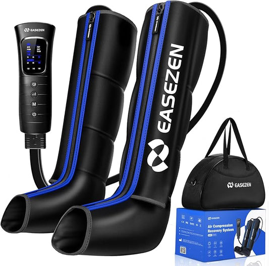 EaseZen Leg Compression Massager for Circulation and Pain Relief, Leg Recovery Compression System for Fast Recovery of Foo...