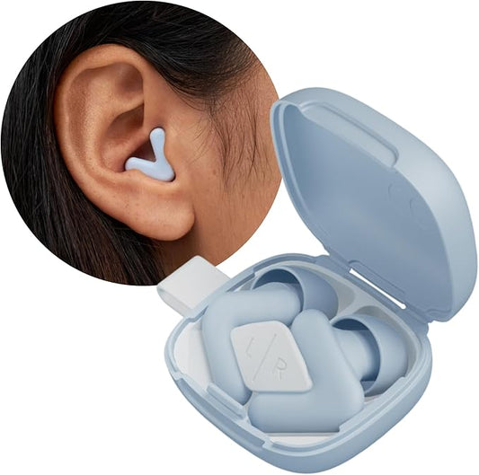 Alpine Silence Earplugs for Sleep, Focus & Travel - V-Shape Snug Fit & Soft Oval Tips – 4 Sizes XS/S/M/L - Comfortable, Re...