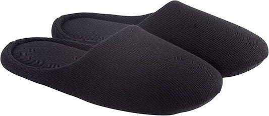 ofoot Women's Non-Slip House Slippers - Lightweight Cotton Memory Foam Indoor Slip-On, Machine Washable & Foldable Travel ...
