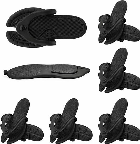 Shihanee 6 Pairs Foldable Flip Flops for Men Women Size 7-8 Travel Slippers Quick-dry Lightweight Pool Slides Sandals Show...