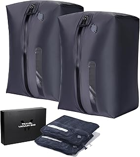 41L Vacuum Packing Cubes for Travel with Pump,Waterproof Travel compression bags for Suitcase, Luggage, Backpack with Manu...