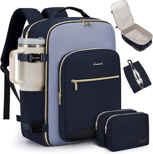 LOVEVOOK 40L Travel Backpack for Women & Men, Airline Approved Carry On Luggage with 3 Packing Cubes, TSA Overnight Bags, ...