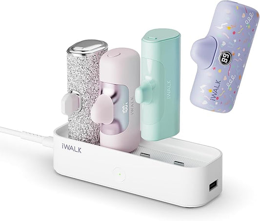 iWALK Charger Station for Portable Charger 4500mAh, 4800mAh, 5000mAh Power Bank for iPhone Charging Station Multiple USB-C...
