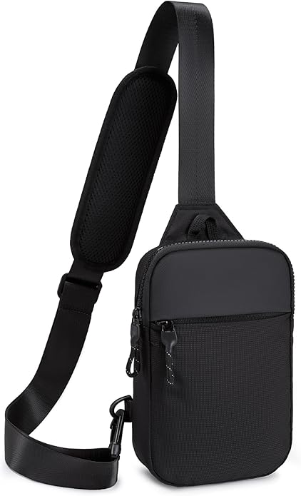 higouta Mini Sling Bag for Men Women, RFID Blocking Crossbody Backpack Casual Utility Chest Phone Bag for Travel Workout