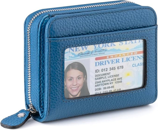 XINNSTAR Small Wallet for Women, Genuine Leather RFID Blocking Credit Card Holder Slim Compact Coin Purse Women's Wallets ...