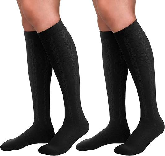 30-40mmHg Medical Graduated Compression Socks for Women&Men Circulation-Compression Stockings-Knee High Socks for Support,...