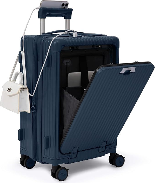 NOBL Travel Carry On Expandable Luggage, Noble Aluminum Frame PC Hard Shell Suitcase, 22.5”x14.2”x9.8” Airline Approved, 3...