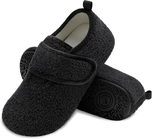 BARERUN Women Slippers Adjustable Wide Diabetic House Slippers for Women Soft-Lightweight House Shoes with Rubber Sole Ind...