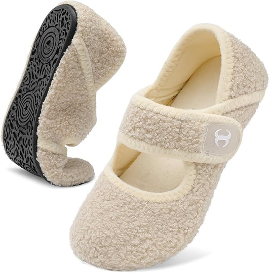 Comfy House Slippers for Women & Men - Wide Diabetic Sock Slippers, Soft & Cozy Barefoot House Shoes