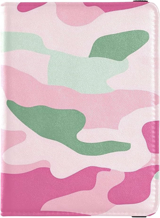 Camouflage Leather Passport and Vaccine Card Wallet Combo Travel Documents Organizer Protector Passport Holder Combo with ...