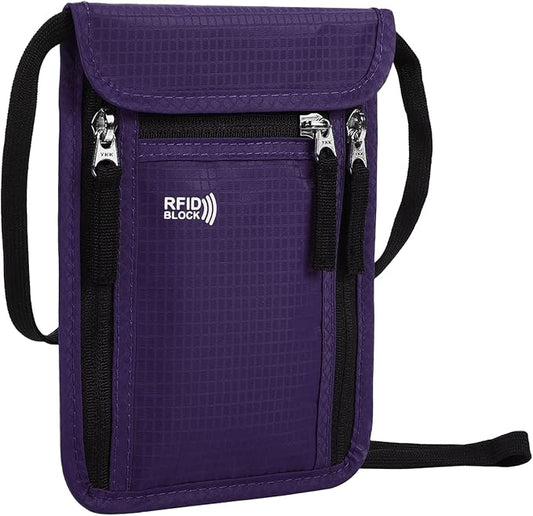 KEAFOLS Travel Pouch Neck Wallet Family Passport Holder Organizer Case with RFID Blocking | RFID Blocking