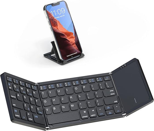 Artciety Foldable Bluetooth Keyboard, Folding Portable Wireless Keyboard with touchpad,Travel Pocket Keyboard for iOS Andr...