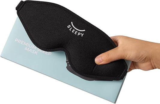 GLOWCO 3D Sleep Mask, Contoured Eye Mask for Sleeping – 100% Blackout, Zero Pressure, Adjustable Strap, Light Blocking Eye...