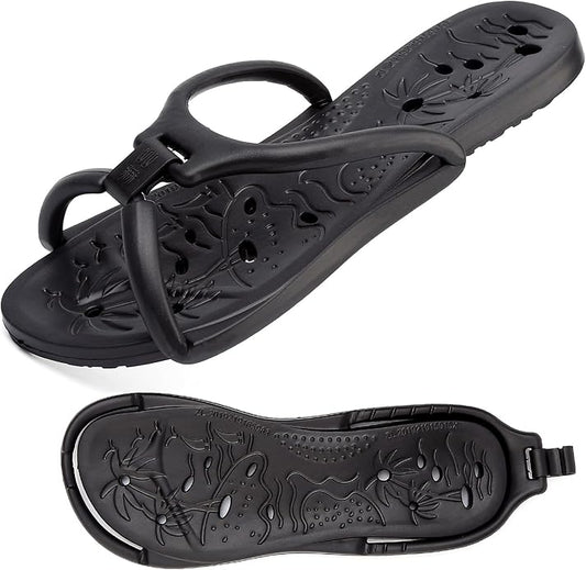 Facviult Shower Shoes for Women and Men Quick Drying Non-Slip Pool Slides Comfortable College Dorm Slippers Lightweight Be...