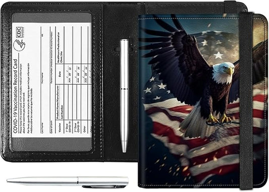 Passport and Vaccine Card Holder Combo, PU Leather RFID Blocking Passport Holder Cover Case for Women, Travel Passport Wal...