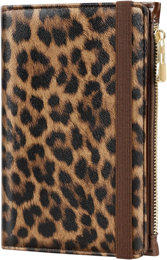 Passport Holder Cover with Zipper Coin Pocket Travel Wallet RFID Blocking Leather Passport Cover Credit Card Holder for Wo...