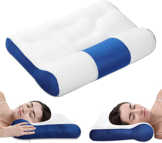 Ergonomic Pillow,Neck Pillow Cervical Pillow for Neck Strain Relief, Neck Pillow for Sleeping,Cervical Contour Neck Suppor...