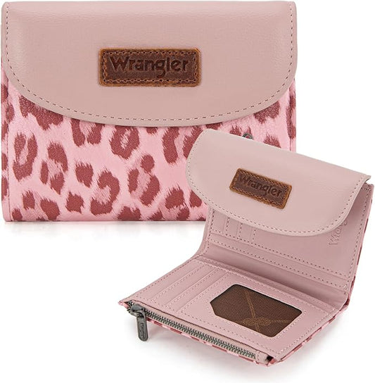 X Wrangler Pink Wallet for Women Small Wallets, Card Cases & Money Organizers Trifold Credit Card Cash Wallet Large Capaci...
