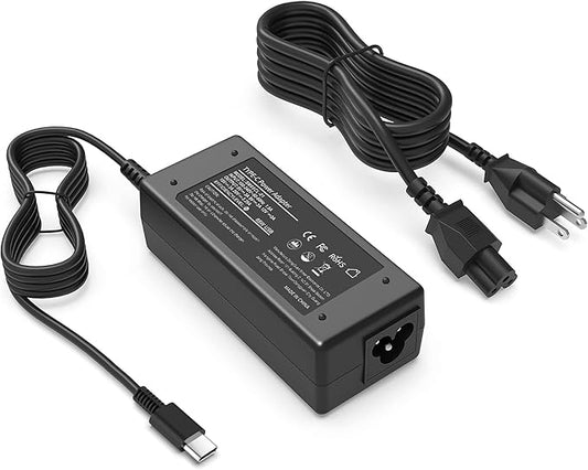 VJYUIJAY Universal 65W USB C Laptop Charger Compatible with HP chromebook Lenovo Dell Acer Asus Samsung Google Computer Ty...