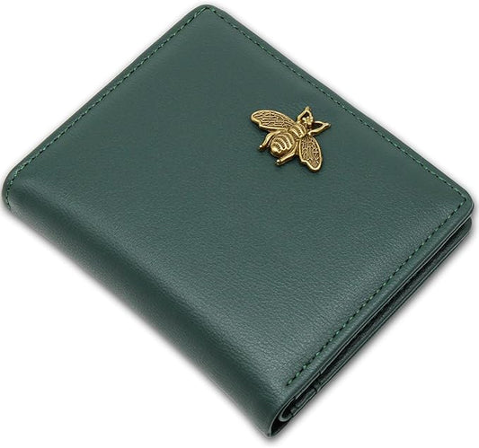 Altally Small Women Wallet RFID Blocking Bifold Pocket Wallet Slim Compact Ladies Purse Mini Wallets For Women (Dark Green)