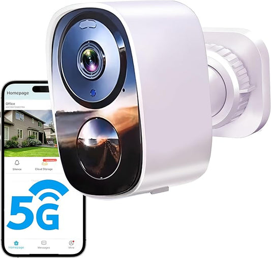2025 Upgraded 2K Security Cameras Wireless Outdoor, Free Cloud Storage, 1-6 Months Battery Life, Waterproof, 2-Way Talk, A...