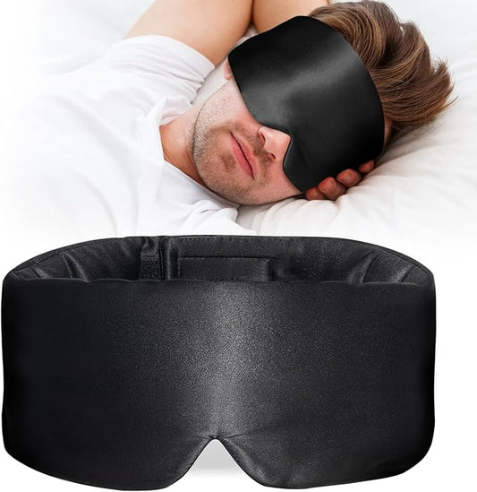 ATreebay 100% Mulberry Silk Sleep Mask, Large Eye Cover for Sleeping, Comfortable and Pressure-Free Sleeping Masks for Wom...