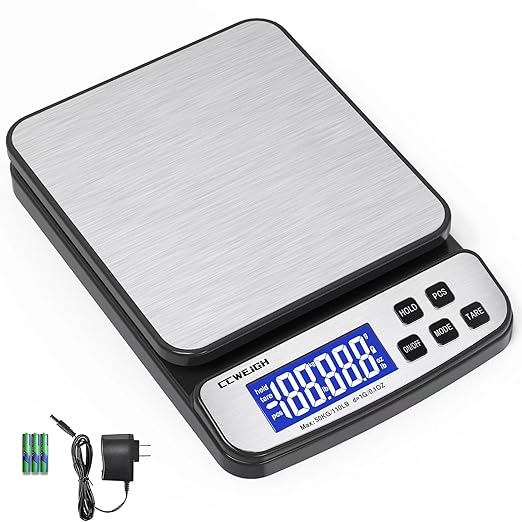 Digital Shipping Scale 110 lbs x 1g with Hold and Counting Function Mail Scale Postage Scale for Shipping Packages,Postal ...