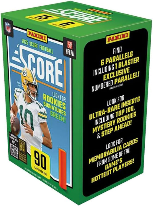 2025–26 Panini Score NFL Football Blaster Box – Official Trading Cards – Includes Rookie Cards, Parallels & Inserts – Seal...