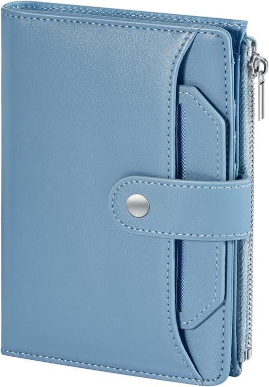 Dadanism RFID Blocking Passport and Credit Card Holder, Pu Leather Slim Passport Cover with Zipper Coin Pocket, Small Wall...