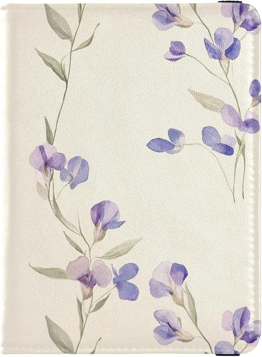 Purple Violet Beige Passport and Vaccine Card Holder Combo Travel Passport Wallet Passport Holder Combo with Vaccine Card ...