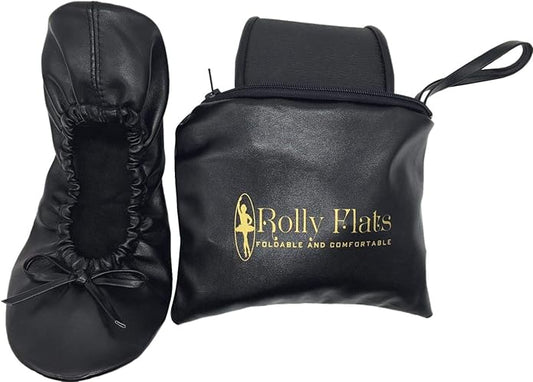 Women's Foldable Flats – Portable Ballet Slippers Shoes for Travel, Wedding – Fits in Purse