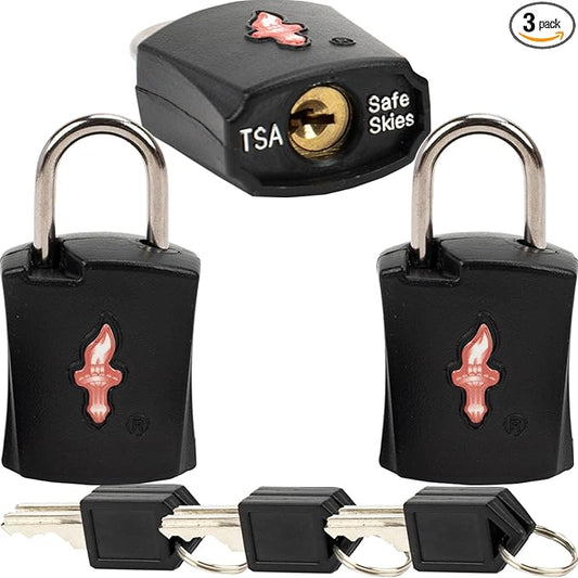 iGurutr TSA Approved Locks (3-Pack) - Luggage Lock TSA Approved for Suitcases, Gym Lockers & School Backpacks | Ultra-Slim...
