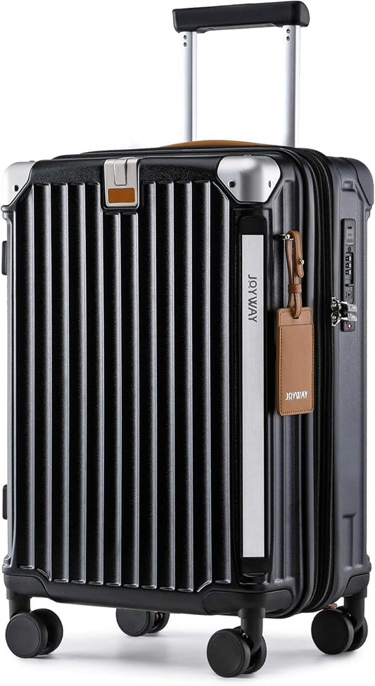 Joyway Carry On Luggage, Expandable Suitcase with Smart Cup Holder and USB Port, 20 IN Hardside Checked with TSA Lock Spin...