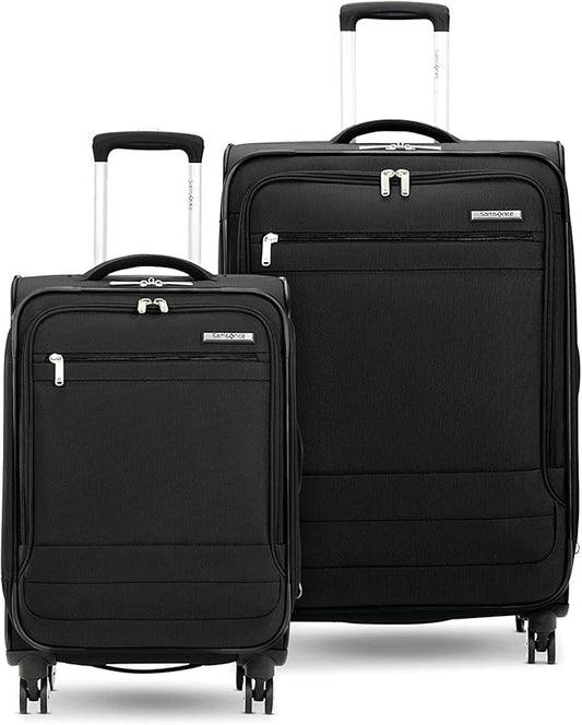 Samsonite Aspire DLX Softside Expandable Luggage with Spinner Wheels, Blue Depth, Carry-On 20-Inch