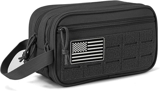 QT&QY Tactical Toiletry Bag For Men Hygiene Bag EDC Military Tool Molle Pouches Small Dopp Kit Mens Shaving Kit Travel sho...