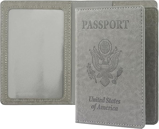 QEYMN Passport Holder, Passport Holders Cover Case, 1 Pack Passport and Vaccine Card Holder Combo, Travel Passport Wallet ...