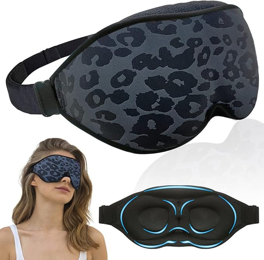2023 Fashion Sleep Mask, Sleeping Mask for Women, 100% Blackout Eye Mask, Soft Covering Strong Light, Suitable for Travel/...