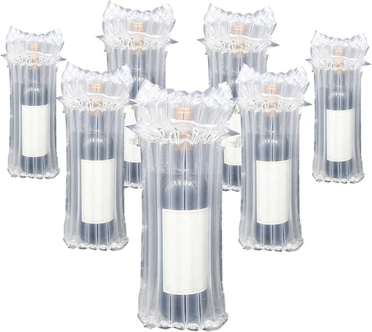 STAYWILD 10 Packs Wine Bottle Travel Protector & Inflatable Bags Airplane, Air Column Bubble Cushion Wrap Pouches for Ship...