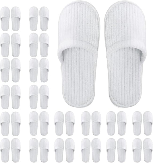 Frcctre 15-20 Pairs Disposable Slippers, Non-Slip Disposable Women Spa Slippers Portable Indoor Slipper for Guests Hotel H...