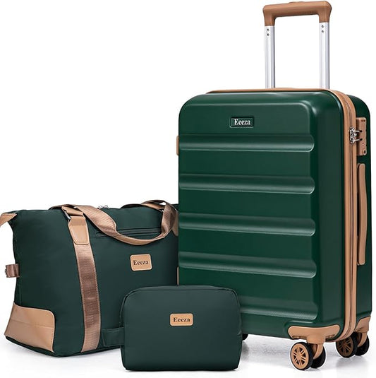Eeeza Luggage Sets 3 Piece,Suitcases with Wheels,Carry On Luggage Set,ABS Hard Case Luggage with TSA Lock Spinner Wheels(3...