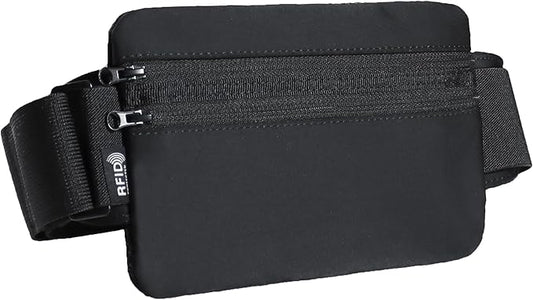 Money Belt bag women Passport Holder for men Secure Hidden Travel Wallet Undercover Fanny Pack rfid travel pouch with airt...