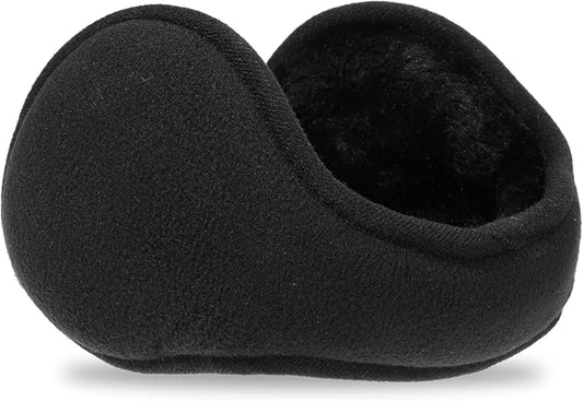 Axafazup Winter Earmuffs Men and Women Big Soft Ear Warmers Cover Outdoor Warm Black Foldable Adjustable Ear Muffs