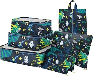 BHAHB Packing Cubes for Kids 7 Set Travel Luggage Organizers for Suitcase Travel Accessories with Shoe Bag for Women Girls...