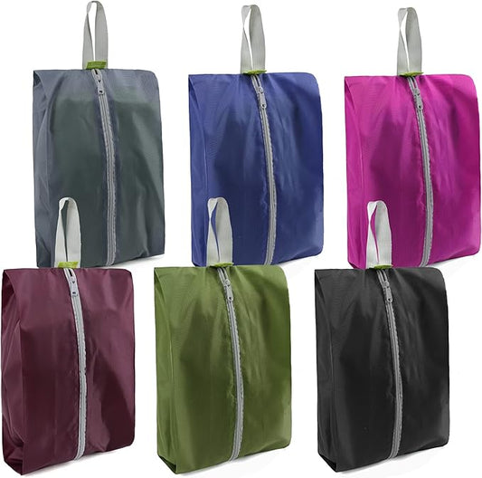 BeeGreen Travel Shoe Organizer with Zipper Closure | Shoe Bags for Travel, 6pcs Portable Packing Storage Organizer with Ha...