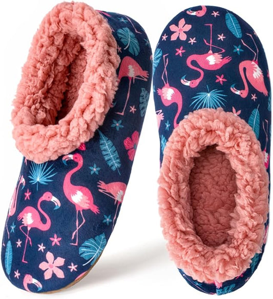 Cozylook Fuzzy Slippers for Women Indoor, Warm Bedroom Slip On Shoes, Winter Fluffy House Socks with Grippers, Cozy Christ...